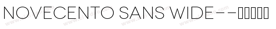 Novecento sans wide-字体转换